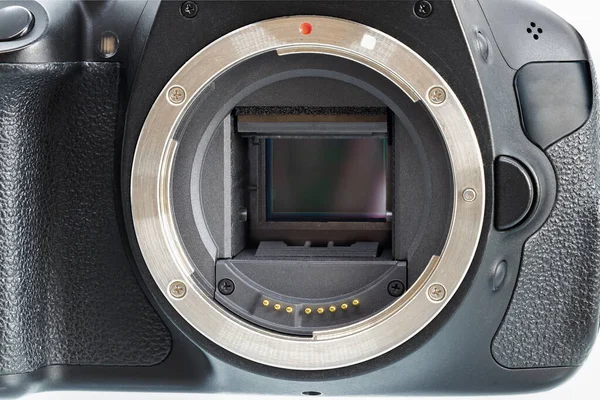 Digital Reflex Camera Sensor and lens mount close-up