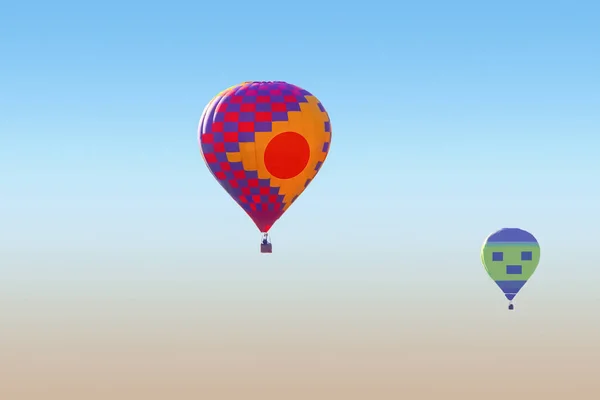 在塞维利亚举行的2020年空气静止气球竞赛中飞行的空气静止气球 — 图库照片