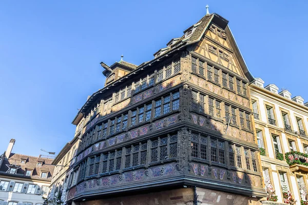 Дом Каммерцелль Является Одним Самых Известных Зданий Страсбурга Одним Самых — стоковое фото