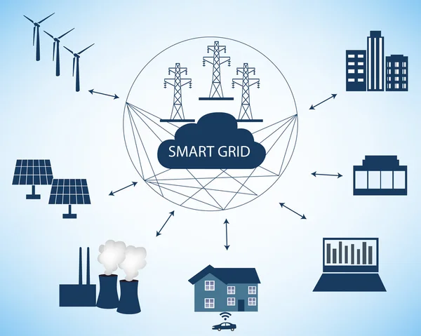 Smart Grid concept — Stock Vector