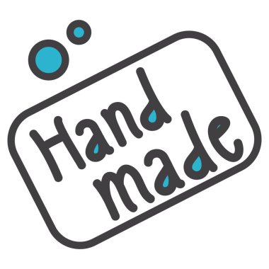 Metin elli taslak simge sabunu.