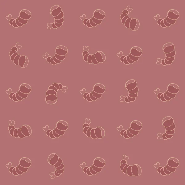 Seamless pattern with shrimps, pink background. — 图库矢量图片