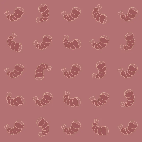 Seamless pattern with shrimps, pink background. — Stock Vector