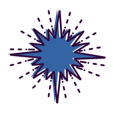 Uzay teması ana hatları simgesi: yıldız. Vektör illüstrasyonu.