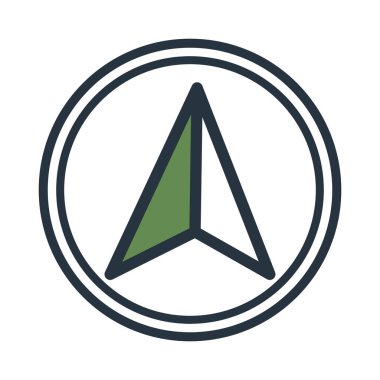 Basit yeşil çizim simgesi: harita işaretleyici, vektör eps10 illüstrasyon