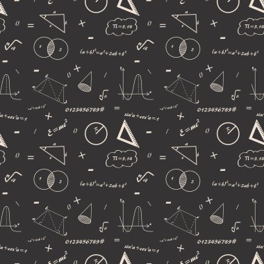 kare okul gazetesi, seamless modeli üzerinde matematiksel doodles