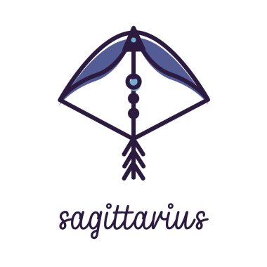 Zodiac işareti: sagittarius, basit düz vektör çizimi, ana çizgi simgesi
