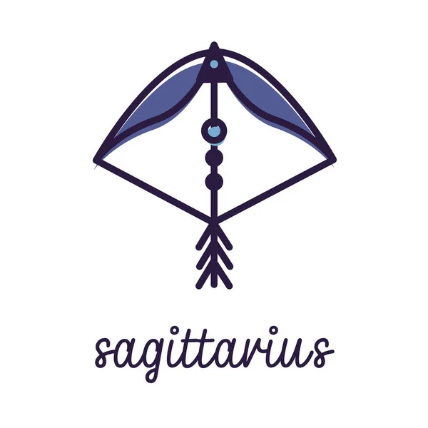 Znamení zvěrokruhu: sagitarius, jednoduchá plochá vektorová ilustrace, obrysová ikona — Stockový vektor