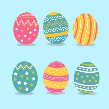 Vektör illüstrasyonu - Paskalya yumurtaları.