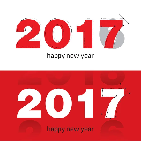 Bonne année 2017 année de fond de coq — Image vectorielle