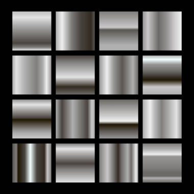 Gümüş degrade vektör ayarla