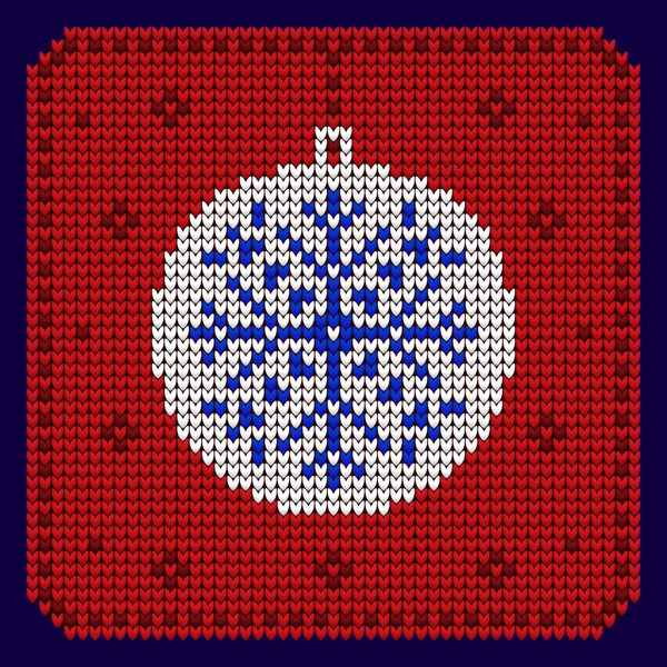 Flocon de neige sur jouets de Noël bleus — Image vectorielle
