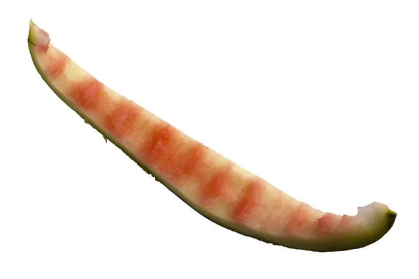 Zjedzony kawałek arbuza, crust — Zdjęcie stockowe