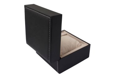 Hediye kutusu. Beyaz bir arka plan üzerine açık siyah izle kutusu