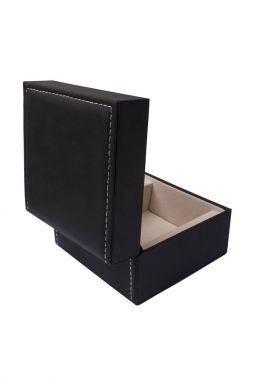 Hediye kutusu. Beyaz bir arka plan üzerine açık siyah izle kutusu