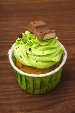 Lezzetli kek bir dilim çikolata