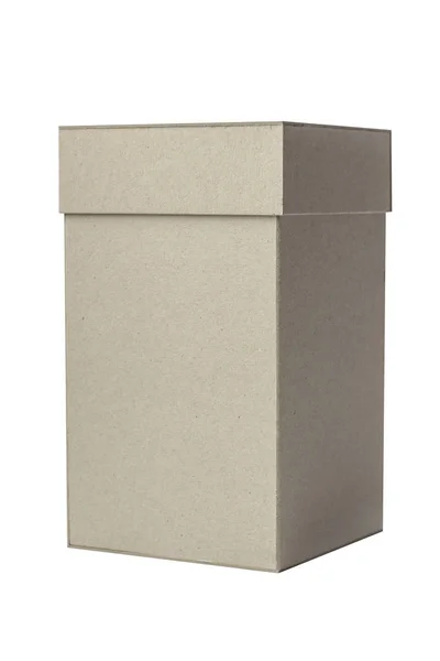 Box Cardboard Presentation Your Design Objects White Background Isolate — Stock Photo, Image