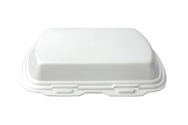Styrofoam Container Food Isolated White Stock Image