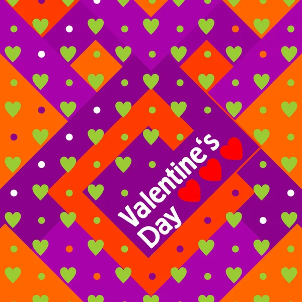 Valentine Day Projekt Karty Pozdrowieniami Plakat Baner Szablonu Ilustracja Wektorowa — Wektor stockowy