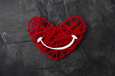 Gözler ve ağız ile kalp. Neşeli duygular. St. Valentine's Day, evlilik, aşk 3