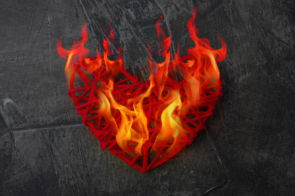 Flame of the heart. Real love. The heart is on fire. Theme for Valentine's Day. Wedding, love 1