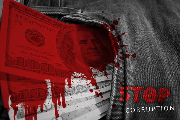 Stop Corruptie Financiën Illegale Transacties Transacties — Stockfoto