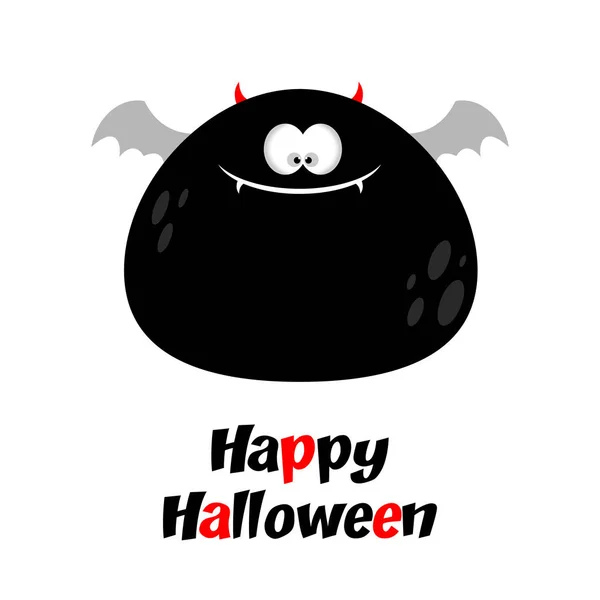 Murciélagos Que Parecen Monstruos Banner Vacaciones Halloween Ilustración Vectores — Vector de stock