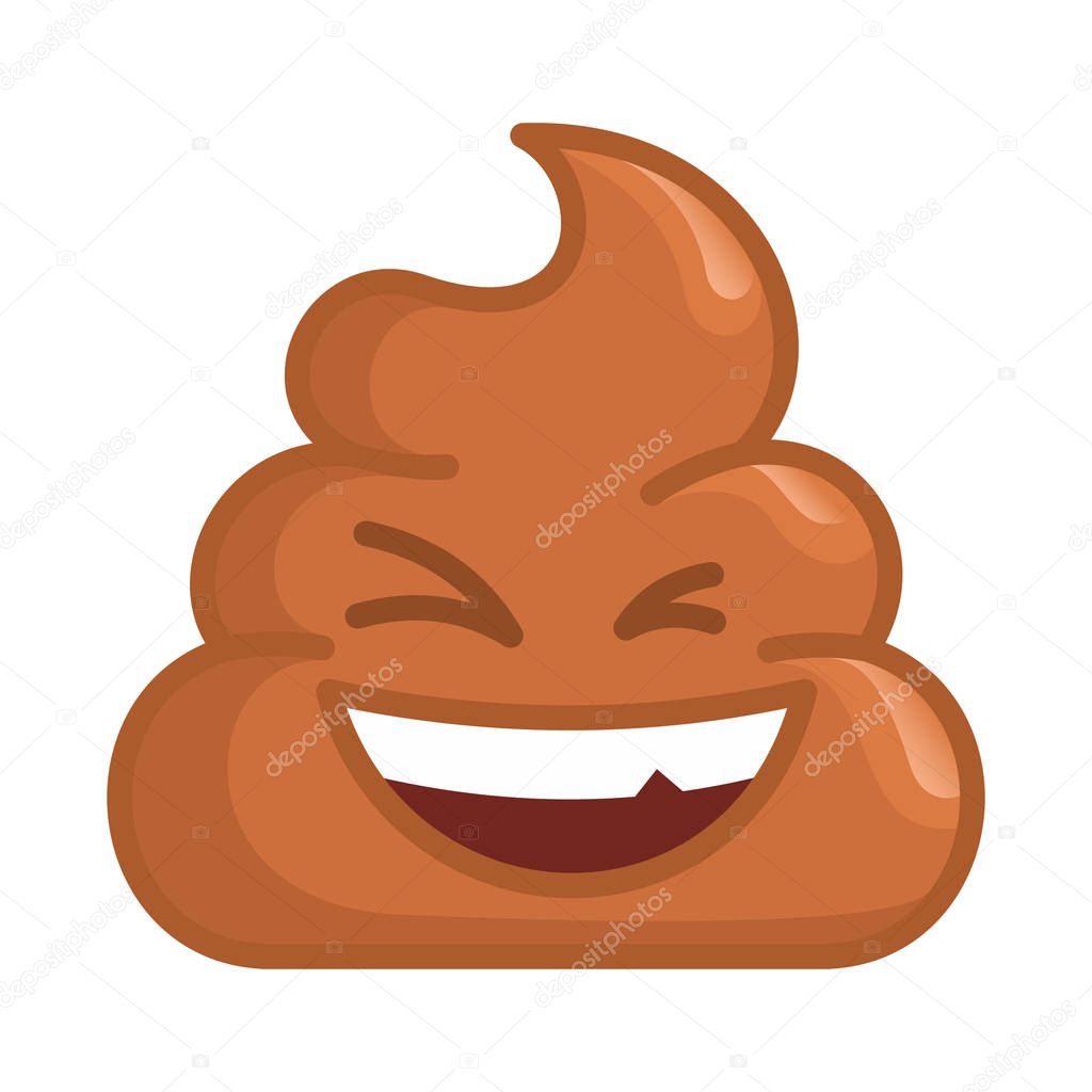 pile of shit with a smile. Vector illustration 