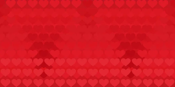 Fondo Sin Costuras Abstracto Con Corazones Toneladas Rojas Ilustración Vectorial — Vector de stock