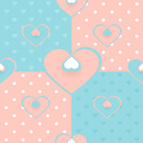 Šablona Srdcem Pro Design Valentines Day Pastelových Barvách Vektorová Ilustrace — Stockový vektor