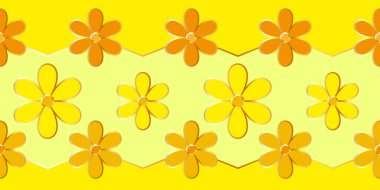 Sarı çiçekli ve altın kaplamalı güzel bir arka plan.