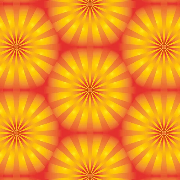 Fondo Nido Abeja Con Líneas Forma Rayos Sol Semitonos Naranjas — Vector de stock