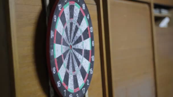 Dart board without darts — Stock Video