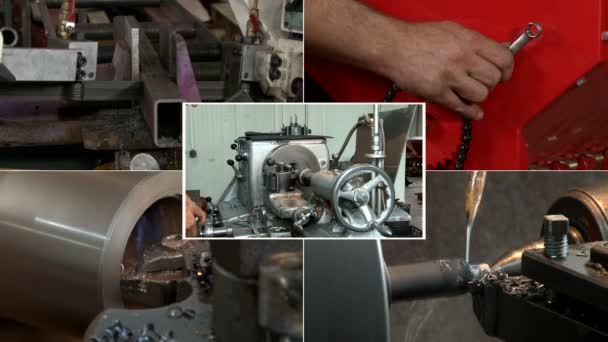 Metal işleme görüntüleri karışımı — Stok video