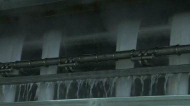 kumaş yıkama tekstil fabrikası üç görüntüleri karışımı