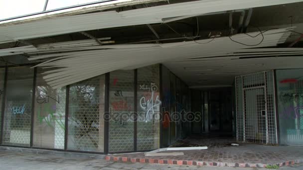 Mezcla de 6 disparos abandonados, centro comercial en ruinas — Vídeos de Stock