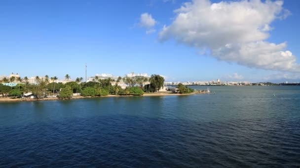 Část 1 Cruise port San Juan, Puerto Rico, 2017. — Stock video