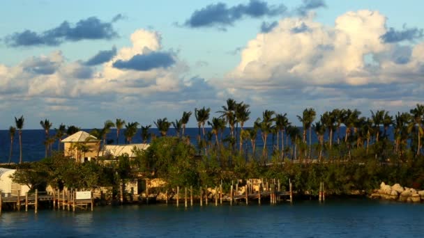 Belo paraíso tropical nas Bahamas — Vídeo de Stock