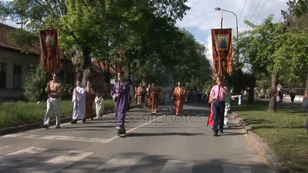 Messa di persone in rito religioso, Lazzaro Sabato — Video Stock