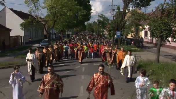 Messe de personnes dans le rituel religieux, Lazare samedi — Video