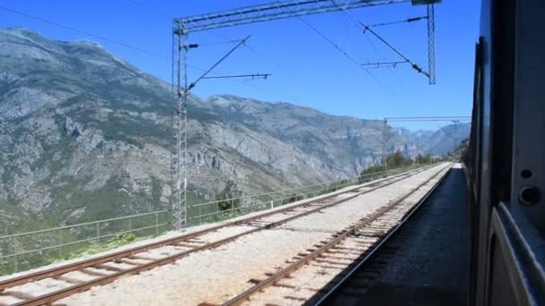 Bella vista dal finestrino del treno — Video Stock