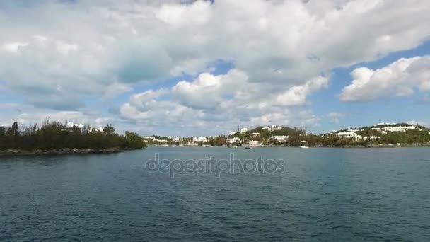 Sea and the coast of the Bermuda islands — Stock Video