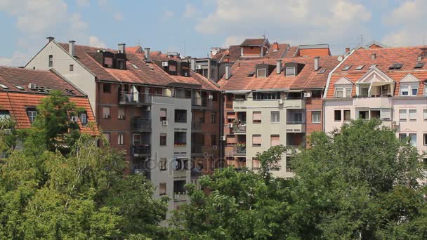 2 в 1, Будинки з квартирами — стокове відео