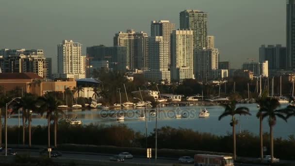 Miami Verenigde Staten September 2017 Miami Orkaan Irma Beautiful Panorama — Stockvideo