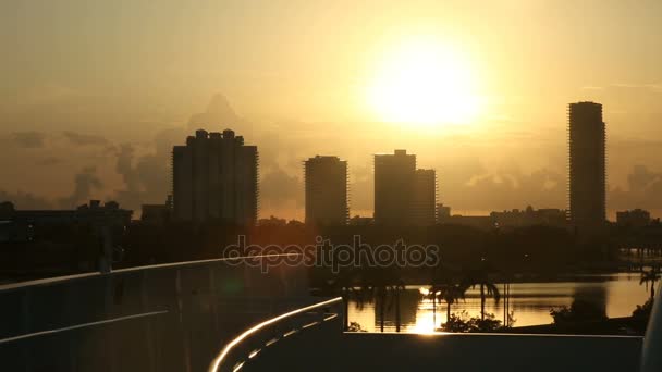 Miami Verenigde Staten September 2017 Miami Orkaan Irma Beautiful Panorama — Stockvideo