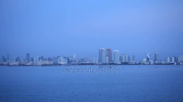 Prachtige panorama-view van Miami, Miami, Fl, Verenigde Staten - 11 September 2017: Miami na orkaan Irma — Stockvideo