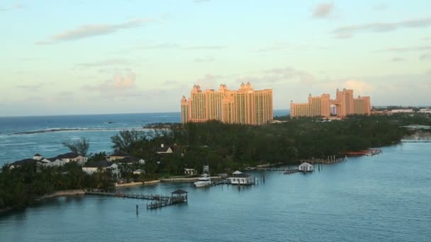 Vista Dall Alto Sulla Costa Delle Bahamas Bahamas Agosto 2016 — Video Stock