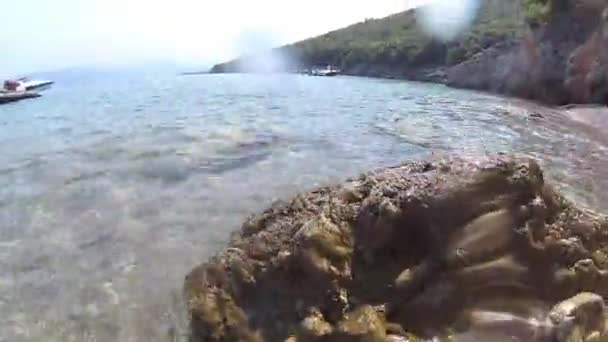 Vom Grund Des Meeres Bis Zur Oberfläche Des Wassers Montenegro — Stockvideo