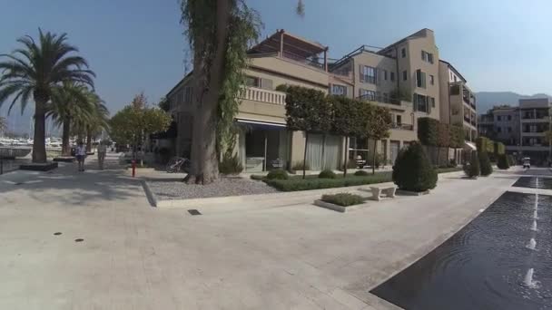 Porto Karadağ Akdenizliler Lüks Yat Liman Marina Village Tivat Ağustos — Stok video