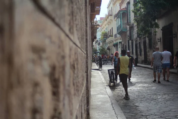 Hawana Kuba Września 2017 Ściana Budynku Ulicy Hawany — Zdjęcie stockowe